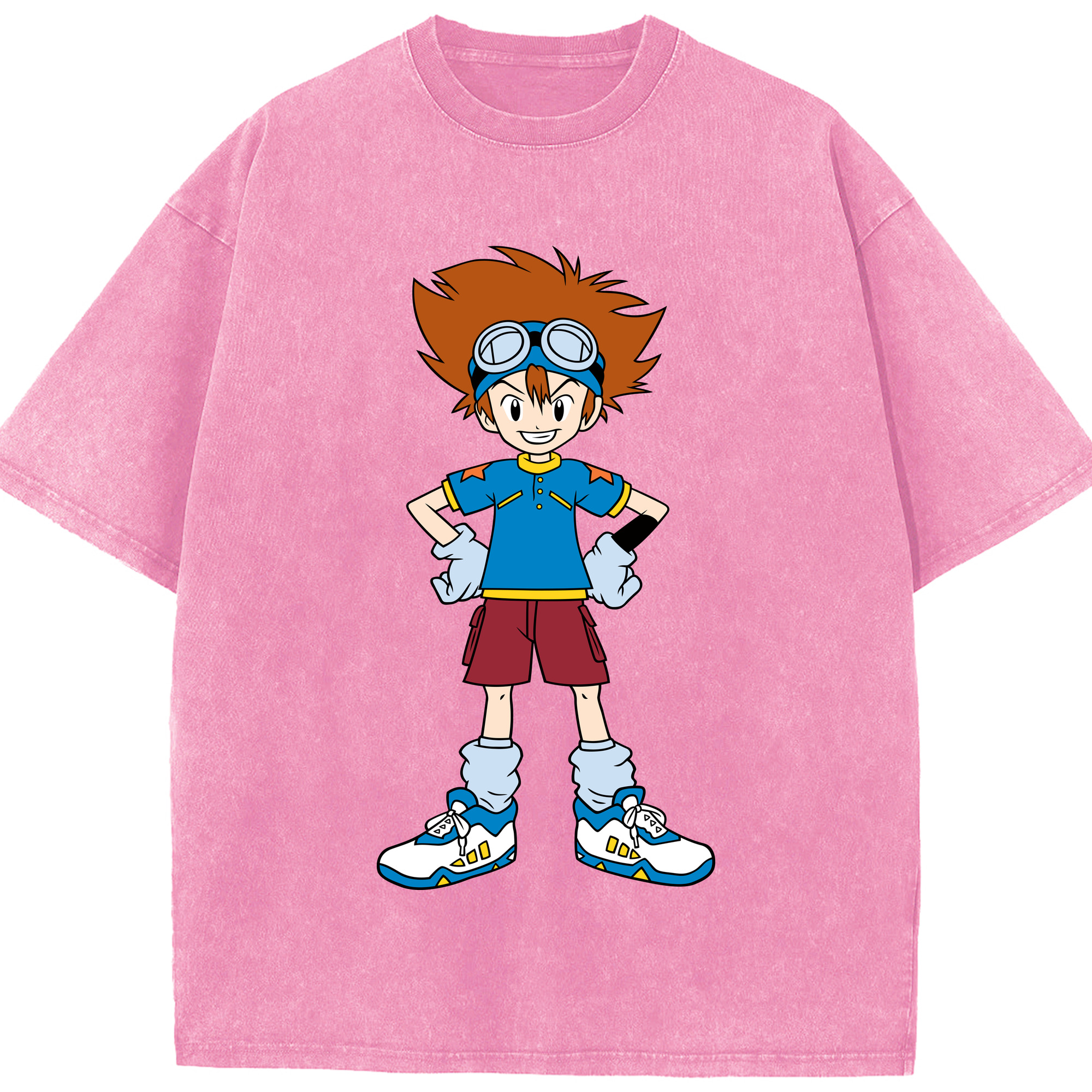 （画像用） Digimon デジタルモンスター/デジモン 綿100% ヴィンテージ風 半袖Tシャツ（フロントプリント）